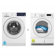 (Bundle) Electrolux EWF8024D3WB UltimateCare 300 Front Load Washing Machine (8kg) + EDH804H3WB UltimateCare 300 Heat Pump Dryer (8kg) 